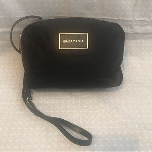 Bimba y Lola Black Nylon & Leather Crossbody Bag